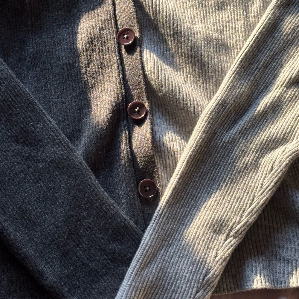 Riley & Rae Gray Button-Up Sweater - Picture 2 of 3